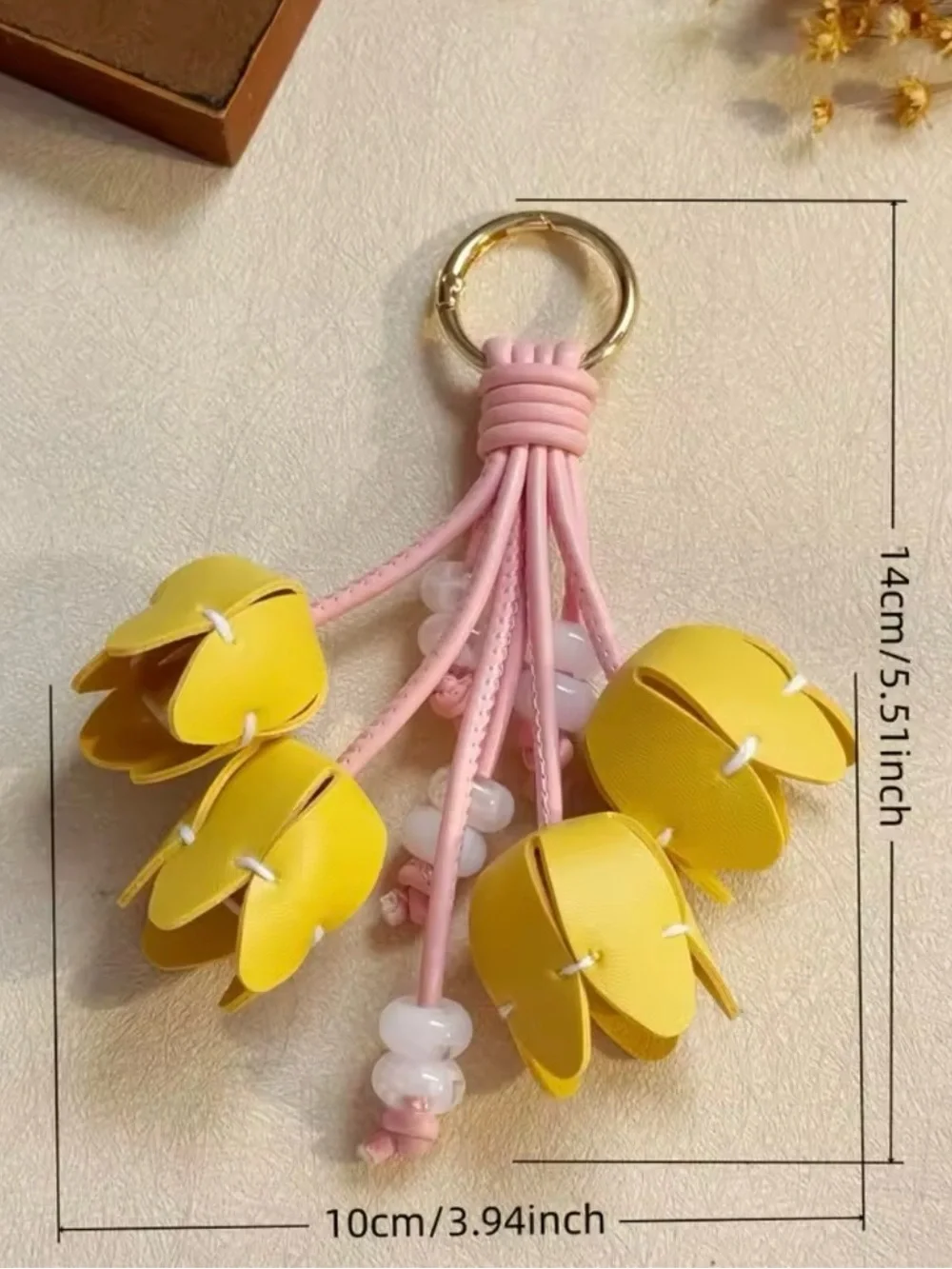 Tulip Bag Charm - Premium Vegan Leather